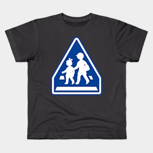 Japanese Children Crossing Sign Kids T-Shirt